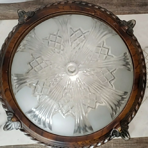 Vintage Frosted Glass Wall Sconce - Picture 2 of 2